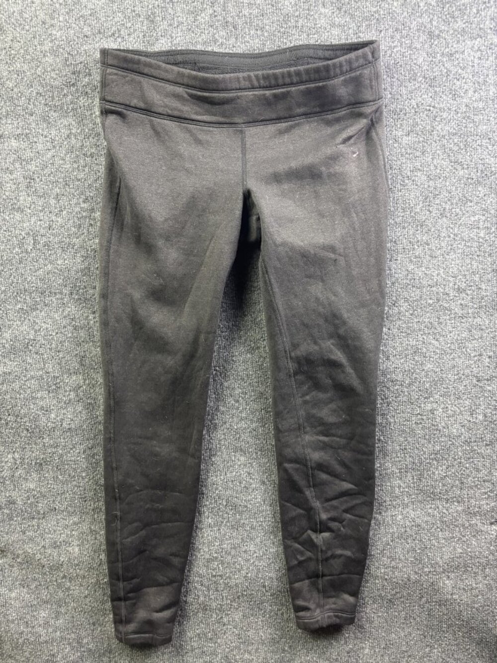 Athleta Leggings Womens Large Tall‎ Gray Mid Rise Fleece Ankle Thermal Pants